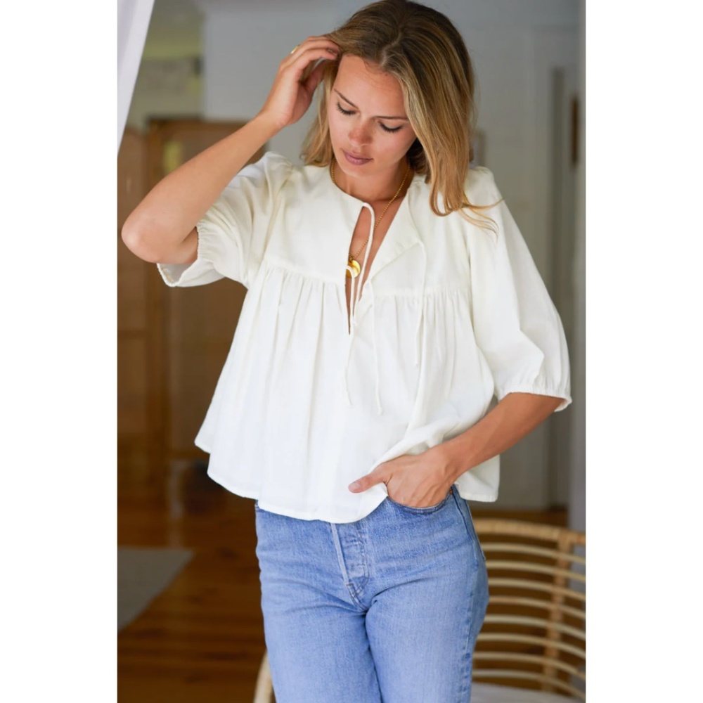 Emerson Fry Puff Isla Top Ivory XS/S